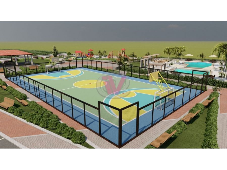 Render cancha Albas Condominio