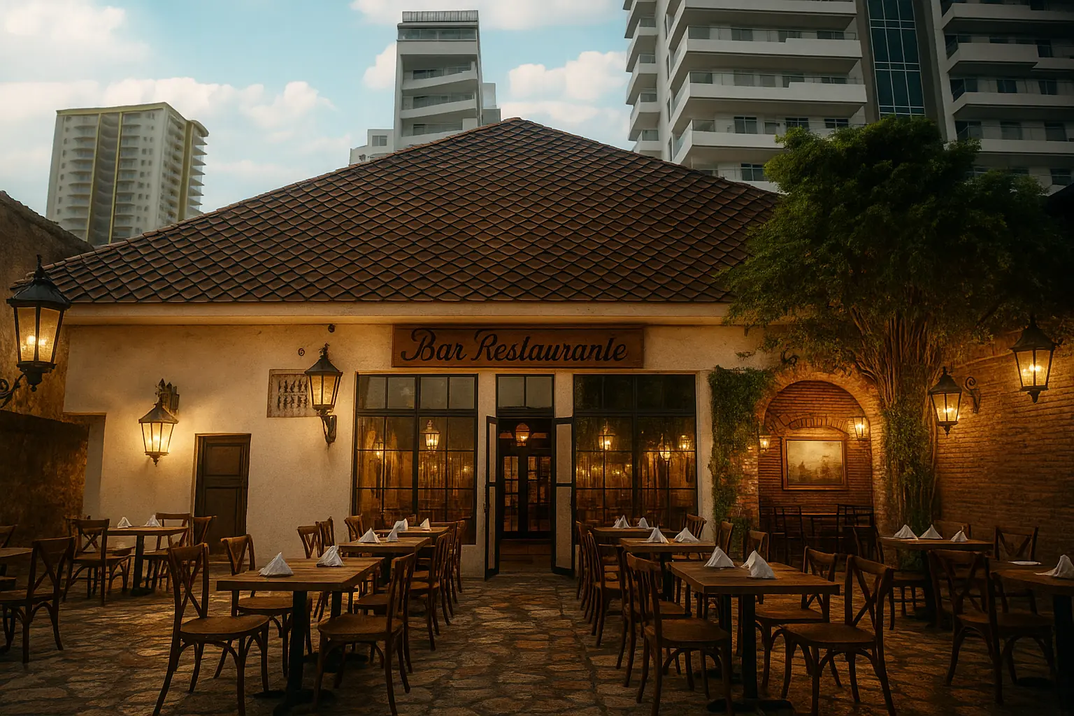 Restaurante Gourmet o zona social institucional (IA)